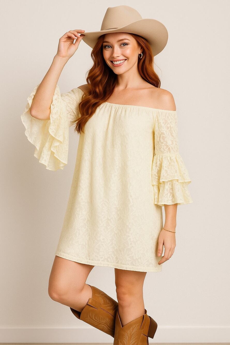 NWOT - Velzera Ivory Lace Dress - 3XL
